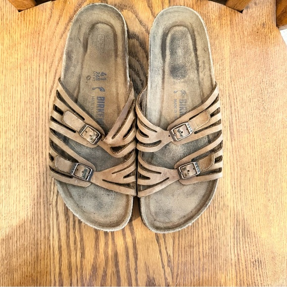 Tan, Oiled, Leather, Birkenstock Granada’s, Adjustable Straps, Size 41 - Picture 10 of 10